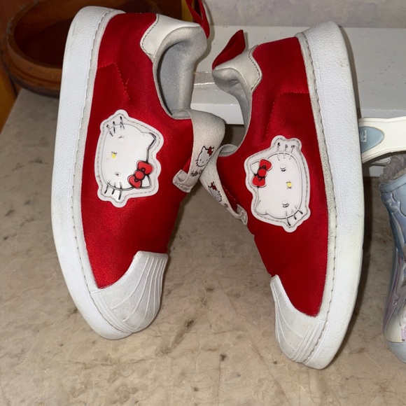 Hello Kitty Red Sneakers/ Disney’s crocs bundle - Picture 3 of 7